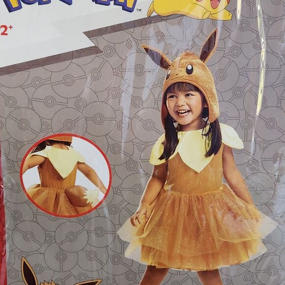 Pokemon Eevee Tutu Dress Toddler Size 2T Halloween Costume New in Package - Picture 4 of 8